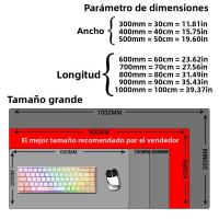 Alfombrilla De Ratón Negra Grande De Goma Natural Sencilla Para Escritorio De Oficina Y Gaming Compatible Con Teclado Y Laptop - details 3