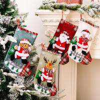 Bolsa De Regalos Navideña Con Santa Claus Y Ciervo Decoración De Árbol De Navidad Colgante De 2025 Adorno De Año Nuevo Xmas - details 1