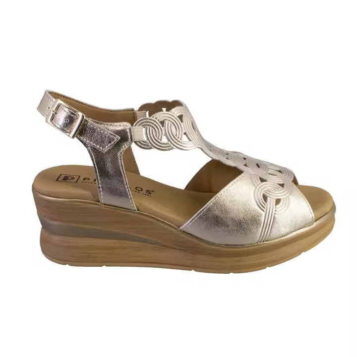 PITILLOS 10350 Sandalias de mujer oro PIEL 525 - 1