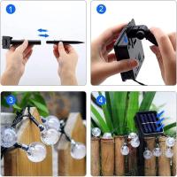 Guirnaldas Luces Exterior Solares, 11M 60 LED Guirnalda Luces Solar Impermeable, 8 Modos Interior y Exterior Cadena de Luces Solar para Jardín, Patio, Fiesta - details 3
