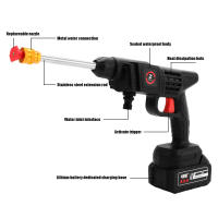 200W 50Bar Cordless High Pressure Spray Gun Car Washer Washing Gun High Power Cleaning Machine Power Tool for Makita 18V Battery - details 1