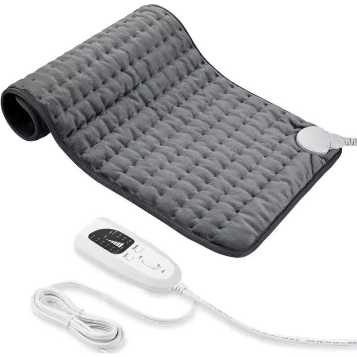 Manta Electrica, Silla De Calefacción Eléctrica With Apagado Automático Y 6 Temperaturas (Gris Claro, 30x60cm) - 1