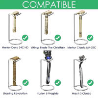 Palo De Afeitar De Metal Para Hombres Soporte Para Cepillo De Afeitar Base Para Cuchillo Plata Cromada Kit De Limpieza De Barba Fácil De Transportar - details 6