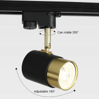Spotlight De Techo LED GU10 Ajustable En Ángulo Multi Para Decoración De Habitaciones Sala De Estar Bares Tiendas Luz De Tramo De Rail Material De Aluminio - details 9