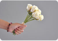 Bouquet De Rosas Rosa De 24CM Decoración Para El Hogar Propiedades Fotográficas Guía De Carretera Para Boda Flores Artificiales - details 36