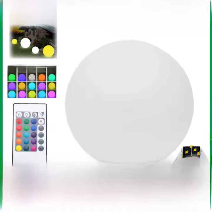 Luces Sólidas LED Solares Para El Exterior Con Control Remoto 16 Colores Lámpara De Piso Para Fiestas Y Decoración De Hogar IP55 Inalámbricas Para Jardín Y Calle - 1