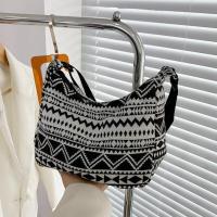 Bolso De Hombro Para Mujer En Lona Grande Capacidad Con Estampado Diseñador Bolso De Compras Reutilizable Casual Bandolera - details 24