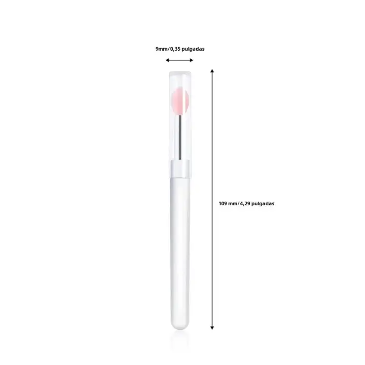 Pincel De Uñas De Silicona Para Aplicar Brillo De Plata Y Plateado Herramienta De Manicura Reutilizable Fácil De Usar Para Arte De Uñas - 1