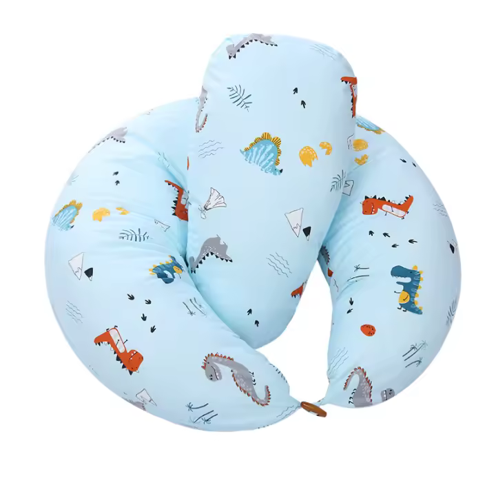 Mujeres embarazadas almohada protección de la cintura lado dormir almohada bebé anti-escupir hasta cojín bebé alimentación del bebé funda de almohada extraíble y lavable - 1