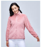 Nueva Estilo Otoño Invierno Chaqueta De Coral Polar Para Mujer Cierre De Cremallera Exterior De Poliéster Suave Y Cálida Ropa Casual - details 11
