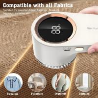 Afeitadora de telas, afeitadora de pelusas, quitapelusas recargable con 6 cuchillas, quitapelusas eléctrico portátil para suéteres, pantalla LED digital para eliminar pelusas de suéteres, ropa, manta, sofá - details 2