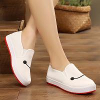 Zapatos De Mujer Blancos Con Punta Redonda Y Suela Antideslizante Zapatos Casuales Para Estudiantes A204 Altura Incrementada Para Días Ordinarios - details 4