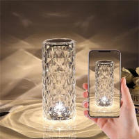 Lámpara De Mesa De Rosas De Cristal LED Con Control Remoto Y USB Luz Nocturna Romántica De Diamantes Decoración En 16 Colores - details 12
