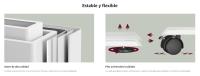 VASAGLE Escritorio Eléctrico, Regulable en Altura, 60 x 140 x (72-120) cm, Ajuste Sin Escalonamiento, con Soporte para Monitor, Gancho, Función Memoria, Blanco Nube/Marrón Rústico/Roble Natural - details 6