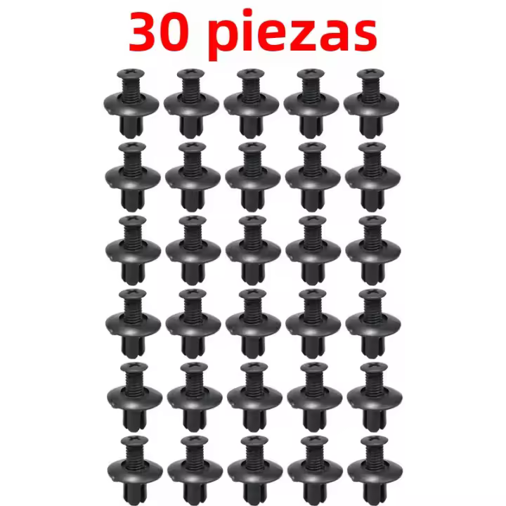 50pcs Clip De Plástico Para Coche Negro Retenedor De Panel De Puerta De Automóvil Para Toyota Audi Clavija De Rivetaje Para Vehículo - 1