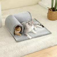Cama Para Gato Con Túnel Multifuncional Para Gatos De Interior Con Bolas Colgantes Cama De Actividades Para Gatos Material De Algodón 100% - details 1