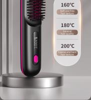 Planchas del pelo，Peine de pelo recto portátil e inalámbrico, calentamiento rápido, diseño anti-calor de temperatura constante, tecnología de iones negativos, pantalla digital inteligente, carga USB, delicado y ligero - details 8