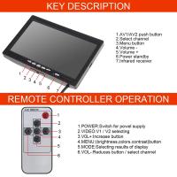 Monitor De Coche Sin Cable Con Pantalla TFT LCD De 7 Pulgadas Para Visión Trasera Y Reversa Cámara De Seguridad Vehicular Display Para TV De Coche - details 2