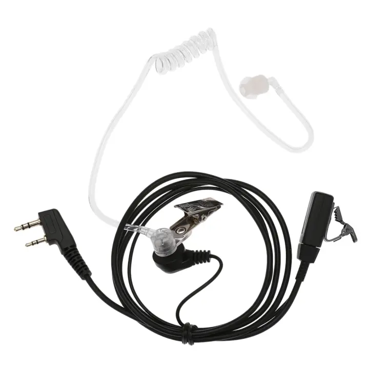 Auriculares De Walkie Talkie Con Micrófono Grande Y Tubo Acústico 2 Pin Para Motorola Radio De Doble Vía In-ear Control De Volumen - 1