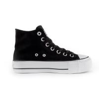 ANDY-Z  AZ1002  Negro Zapatillas de lona alta para  mujer.  plataforma suela - details 1