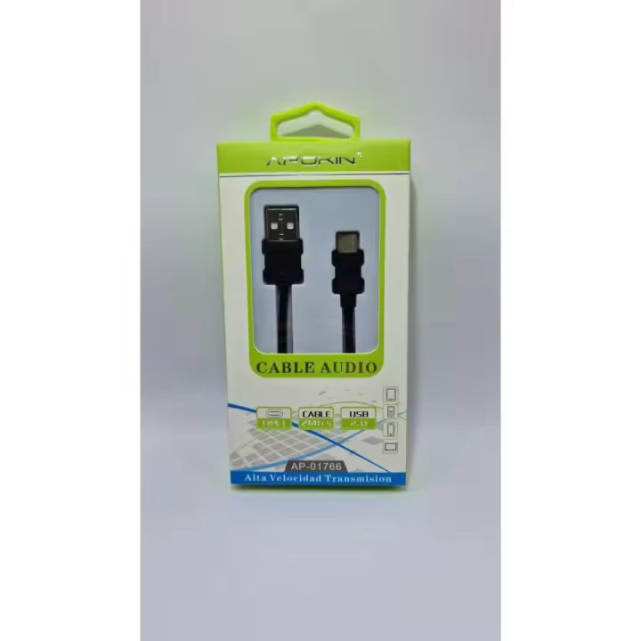 Apokin Cable De Carga Y Datos  Tipo C USB-A  a USB-C Cable Largo 2M, Cable Cargador Tipo C de Carga Rápida, Compatible con todoslos dispositivos con conector Tipo C, Compatible Usb 2.0  para,Samsung, Huawei, Oppo, Realme, Xiaomi, VIVO, y cualquier - 1