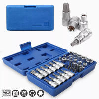 Juego Profesional De 34 Piezas De Destornilladores Torx Y E-Torx En Caja Herramienta Manual Con Encaje 1/4" 3/8" 1/2" Male Y Female - details 2