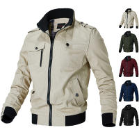 Chaqueta Táctica Militar Para Hombres Primavera Otoño Invierno Chaqueta Piloto De Algodón Estilo Militar Ajustada Para Senderismo - details 3