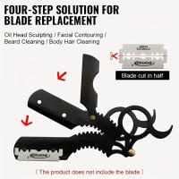 Afeitadora De Pulgar En Acero Inoxidable Para Cejas Y Línea De La Barba Herramienta De Limpieza Facial Sin Hoja Segura Para Hombres - details 4