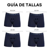 DON ALGODON | Pack 6 Bóxers Niño Algodón, Calzoncillos Suaves y Transpirables, Colores: Verde, Marino y Negro, Ropa Interior para Niño - details 1