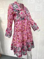 Vestido Casual Para Mujer De Verano Con Cuello En V Y Manga Larga Vestido De Traje De Oficina De Cintura Alta Hasta La Rodilla - details 2