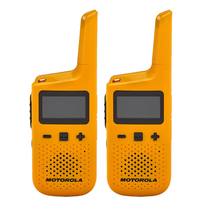 Motorola T72 Amarillo Talk About – Aparatos de Radio (2 Unidades, PMR446, IP54, Alcance 8 km, hasta 24 Horas de duración) - 1