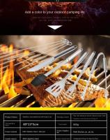 Set De Herramientas Para Parrilla Portátil 9 Piezas Incluye Spatula Clip Skewer Con Bolsa De Almacenamiento Para Barbacoa Al Aire Libre - details 1