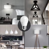 6uds Bombilla Led G45 redonda 3W/5W/6W/7W/8W/9W, luz blanca/fria y amarilla/luz calida 6500K y 3000K, casquillo grande E27, pack de 6 uds, Don Feliz - details 3