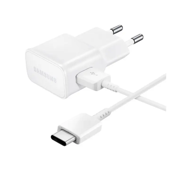 Cargador Carga Rápida Samsung EP-TA200EWE Original + Cable USB tipo C, 15W Blanco - 1