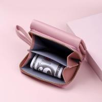 Monedero pequeño para mujer con corazón bordado, tarjetero de tres pliegues con múltiples ranuras para tarjetas - details 4