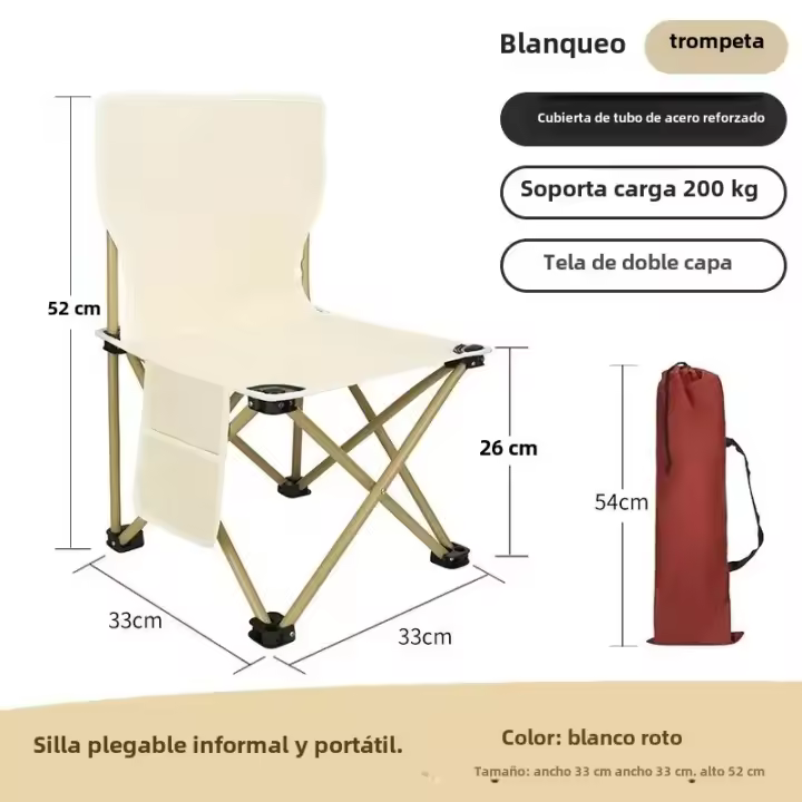 BIT Silla Plegable Para Pesca Y Dibujo Pequeña Banqueta Portátil Para Playa Y Ocio Estilo Moderno Material Metálico Tamaño Compacto - 1