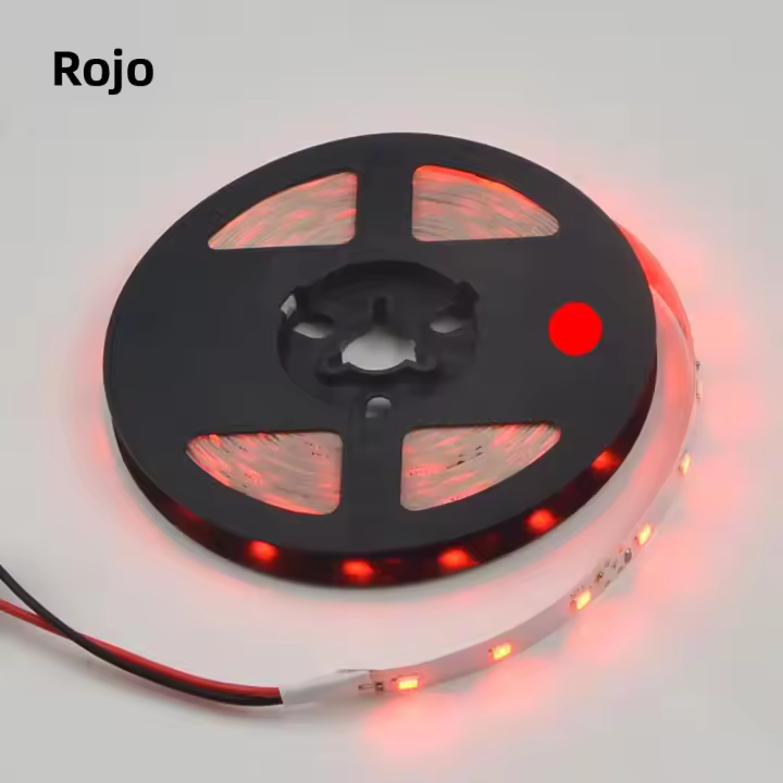 Tira De LED 12V 5m RGB 2835SMD Luz Blanco Rojo Azul Verde Con Adhesivo Trama Lámpara De Color Con Fondo Adhesivo Para El Hogar - 1