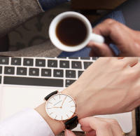 Reloj De Pulsera De Cuarzo Hannah Martin De Lujo Para Hombre En Cuero Marrón Y Plata Resistente Al Agua Estilo Casual Y Formal - details 6