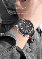 Reloj De Pulsera LIGE Para Hombres Azul Deportivo Y Militar De Lujo Con Grande Dial Cronógrafo Resistente Al Agua Cuarzo Reloj De Mano Luz Técnica De Silicona - details 10