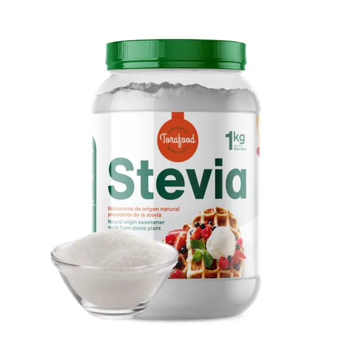 Stevia 1KG  Edulcorante Natural 100%  Sin Gluten ni Lactosa  Cero calorías  Apto para Vegetarianos  Bajo índice Glucémico  TORAFOOD - 1