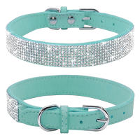 Collar De Cuero Suave Rosa Para Perros Y Gatos Ajustable Con Rhinestones Didog Adecuado Para Pequeños Y Medianos Animales XS S M Chihuahua - details 7