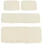 Outsunny - Juego de 14 fundas de repuesto para cojines de muebles de jardín (6 fundas para cojines de asiento y 8 fundas para cojines de respaldo), fundas de poliéster hidrófugas con cremallera en color beige - 1