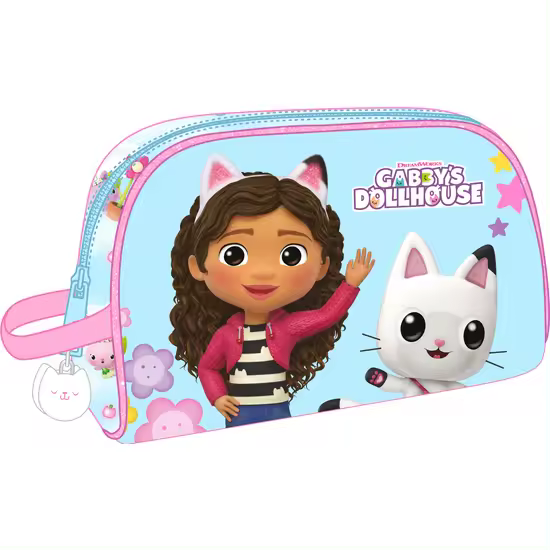 SAFTA - Neceser Adaptable a Carro Gabbys Dollhouse - Neceser Espacioso- Duradero y Elegante- ideal para Accesorios Personales - Neceser Diseño Único y Licencia Oficial by SAFTA - Neceser Material Resistente y Duradero - 1