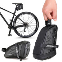 Bolsa De Sillín Para Bicicleta Impermeable Pequeña Almacenamiento Negro Kit De Accesorios Trasero Reflectante MTB Carretera - details 13