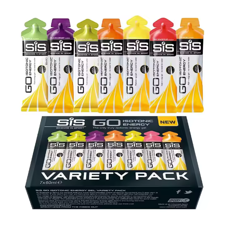 SCIENCE IN SPORT ** Gel GO Energía Isotónica - Paquete de 7 - Sabor mixto** Gel energético isotónico SiS GO - 1