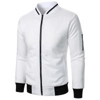 Sudadera Casual Para Hombre Con Cierre De Cremallera Y Collarín De Stand Waffle Para Otoño E Invierno Material Poliéster - details 6