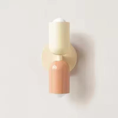 Lámpara De Pared Colorida Nórdica Minimalista Moderna Para Dormitorio Y Sala De Estar Luz De Pasillo Ideal Para Habitación De Niños Decoración De Hogar E27 Sin Bombillas Incluidas - 1
