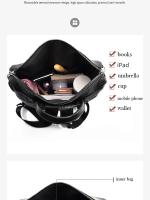 Mochila Vertical de Pu para mujer, bolso cruzado de viaje de gran capacidad, tendencia informal - details 10