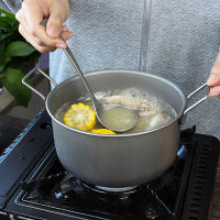 Cuchara De Titanio Puro Tomshoo Con Gran Cuenco Para Sopa Miel Arroz Kit De Cocina Para Cocina Al Aire Libre Camping Hogar Utensilios De Cocina - details 9