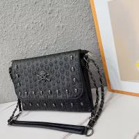Bolso Cruzado De Cuero PU Negro Vintage Con Hebilla Y Estilo De Calavera Para Mujer Bolso De Hombro Moda Diseñador Bolsos - details 4